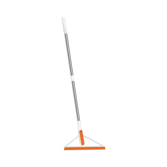 Luckky Floor Squeegee for Concrete and Tile Cleaning, 13'' Squeegee Broom for Floor, Large Heavy Duty Rubber Scraper with 35.4'' Long Handle for Garage, Deck, Bathroom, Shower Glass, Window