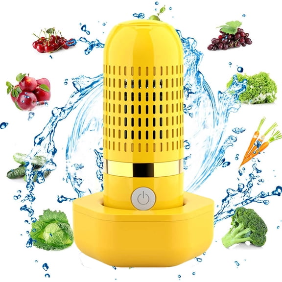 Luckky Fruit and Vegetable Purifier Cleaner,Machine Capsule Shape Purifier,OH-ion Purification Technology for Cleaning Veggie Grains Rice Meat Seafood,Essential Kitchen Gadget