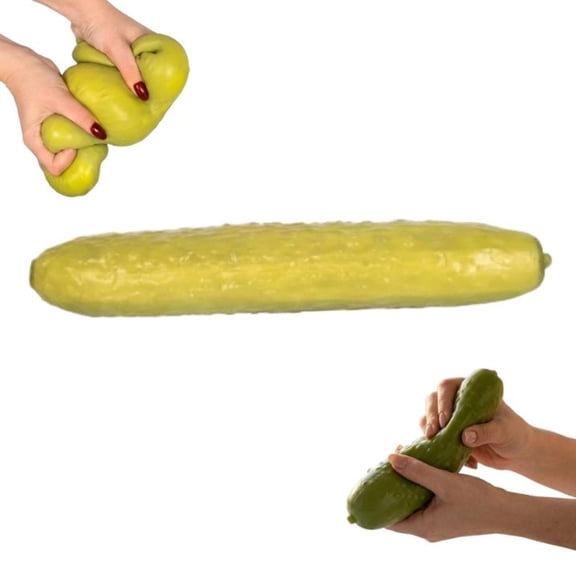Luckky Giant Pickle Squishies,Novelty Cucumber Squeeze Stress Ball,Slow Rebound Gel Stress Reliever for Adults,Office Desk Decor