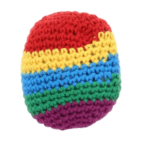 Luckky Hand-Made Knitted Ball,Multicolored Crochet Geometric Pattern Foot Bag Kick Sack,Juggling Balls for Beginners,Ready-to-Use