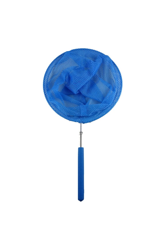 Insect Catching Nets Telescopic Butterfly Nets Catcher, Fishing Nets with Handle, Outdoor Bug Net for Catching Ladybird Caterpillar, 34" Extendable Anti Slip Grip(Blue)