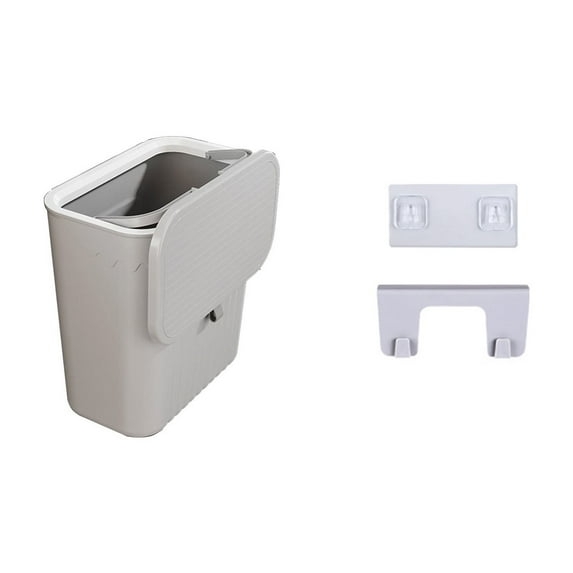 Luckky Kitchen Compost Bin, Waste Bin with Lid,Plastic Food Waste Bin for Counter Top or Under Sink,Mountable Garbage Can for Car,Cabinet,Office,Bedroom,Bathroom (Gray)