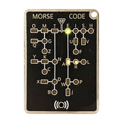 Luckky Morse Code Trainer Card Pro,Professional PCB Style with Interactive LEDs & Signal Buttons for Adult,Silent Practice Mode,Perfect for Electronics Lovers& Beginners