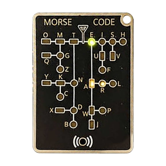 Luckky Morse Code Trainer Card Pro,Professional PCB Style with Interactive LEDs & Signal Buttons for Adult,Silent Practice Mode,Perfect for Electronics Lovers& Beginners