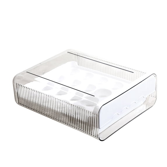 Luckky Multi-Layer Reversible Egg Storage Box,Refrigerator Side Door Special Egg Tray Organizer,Stackable Egg Storage Shelf for Kitchen Fridge Pantry Organization