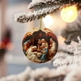thumbnail image 1 of Luckky Nativity Scene Ornaments, Christmas Hanging Decor for Trees, Christmas Hanging Ornament, Keepsake The Birth of Jesus Decor, Religious Gift for Family Friends and Christian (1 Pcs), 1 of 7