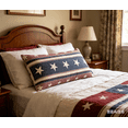 thumbnail image 1 of Luckky Patriotic Flag Lumbar Throw Pillow,Red White Blue Decorative Cushion,Independence Day Accent Pillow,Soft Waist Support Pillow for Sofa,Couch, Bedroom,4th of July Home Decor, 1 of 6