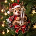 thumbnail image 1 of Luckky Reindeer Christmas Cash Holder Ornament, Reusable Money Gift Hanging Ornament, Xmas Tree Decor for Cash Present, 1 of 6