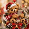 thumbnail image 1 of Luckky Teddy Bear Christmas Cash Holder Ornament, Reusable Money Gift Hanging Ornament, Xmas Tree Decor for Cash Present, 1 of 7