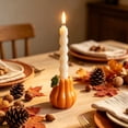 thumbnail image 1 of Luckky Thanksgiving Pumpkin Shaped Ceramic Candle Holder, Fall Harvest Candlestick for Tealight Votive & Pillar Candles, Autumn Table Centerpiece, Mantel Shelf Farmhouse Home Decor, 1 of 6