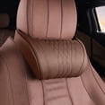 thumbnail image 1 of Luckky Universal Memory Foam Car Headrest Neck Pillow, Soft Comfortable Auto Head‑Support Cushion, Ergonomic Travel Neck Rest Pillow for Car Seat, Brown, 1 of 6