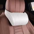 thumbnail image 1 of Luckky Universal Memory Foam Car Headrest Neck Pillow, Soft Comfortable Auto Head‑Support Cushion, Ergonomic Travel Neck Rest Pillow for Car Seat, White, 1 of 7