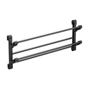 Luckky Wall-Mounted Easy Fold Shoe Rack with Adhesive Suspension, Tilt Angle For Space-Saving & Quick-Install for Home Use 19.68in