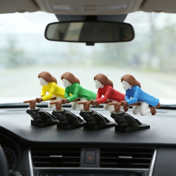 Luckky Wizard Broomstick Dashboard Ornament,Motion Activated Drifting Car Decor,Flying Mini Figure Interior Accessory,Fun Gift for Drivers & Car Enthusiasts