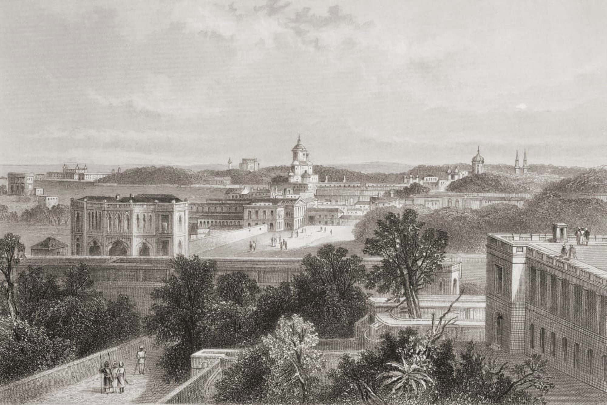 Lucknow India From A 19Th Century Print From The Age We Live In A History Of The Nineteenth Century Canvas Art - Ken Welsh Design Pics (18 x 12)