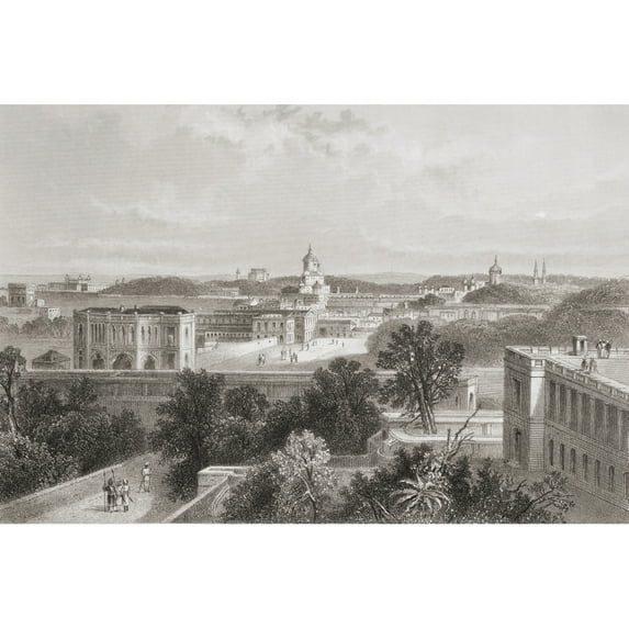 Lucknow India From A 19Th Century Print. From The Age We Live In A History Of The Nineteenth Century Print