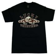 Lucky 13 Brand Flat Out Hot Rod Skull T-Shirt Tee