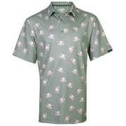 Lucky 13 Cool-Stretch Men's Golf Shirt (Grey/Pink)