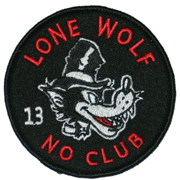 Lucky 13 Lone Wolf Embroidered Patch