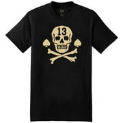 Lucky 13 Men's Pirate Skull T-Shirt Black L