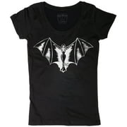 Lucky 13 Women's Vampy Scoop Neck T-Shirt Black XL