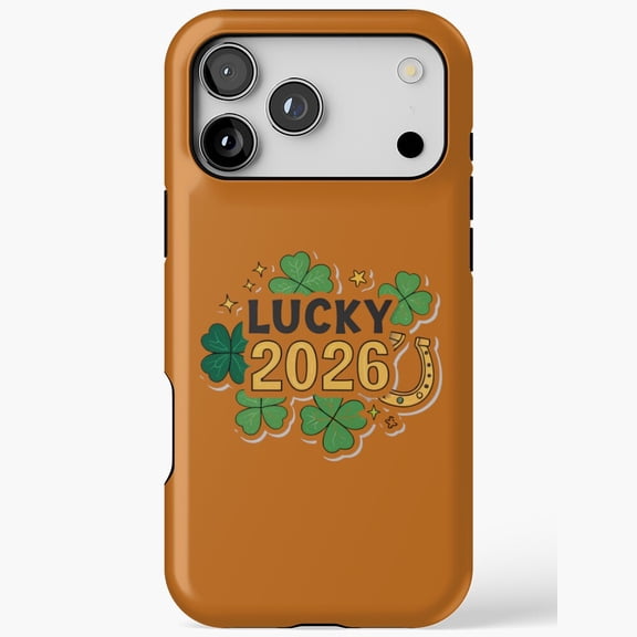Lucky 2026 Fortune New Year Art iPhone Case 17 16 15 14 13 12 11 Pro Max
