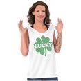 thumbnail image 1 of Lucky 4 Leaf Clover St Patrick's Day Tank Top T Shirts Men Women Brisco Brands X, 1 of 5