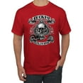 thumbnail image 1 of Lucky 7 Live to Ride Bikes Booze Broads USA Est 1903 | Mens Fashion Graphic T-Shirt, Red, Small, 1 of 4