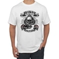 thumbnail image 1 of Lucky 7 Live to Ride Bikes Booze Broads USA Est 1903 | Mens Fashion Graphic T-Shirt, White, 3XL, 1 of 4
