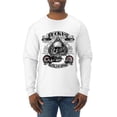 thumbnail image 1 of Lucky 7 Live to Ride Bikes Booze Broads USA Est 1903 | Mens Fashion Long Sleeve T-Shirt, White, Small, 1 of 1