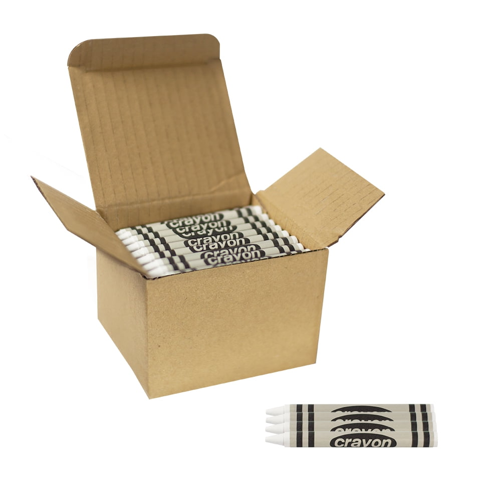 Lucky Art Crayonology 80 White Crayons Bulk NonToxic Single Color Refill Kit Safe