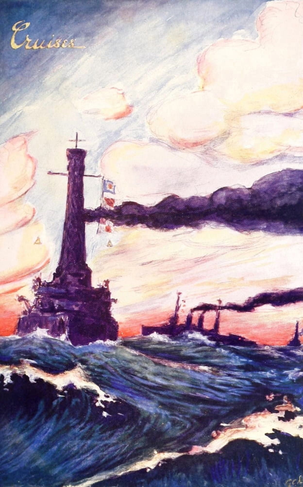 Lucky Bag 1915 Cruises Canvas Art - GC Hill (24 x 36)