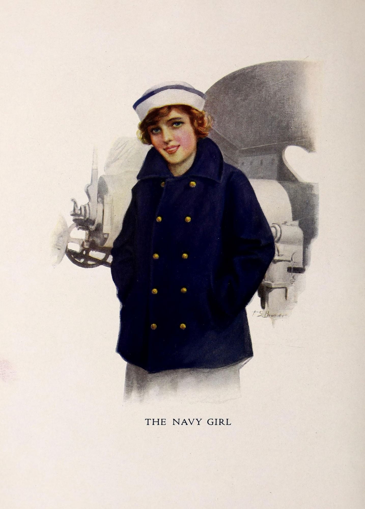 Lucky Bag 1918 The Navy Girl Canvas Art - FS Brunner (18 x 24)