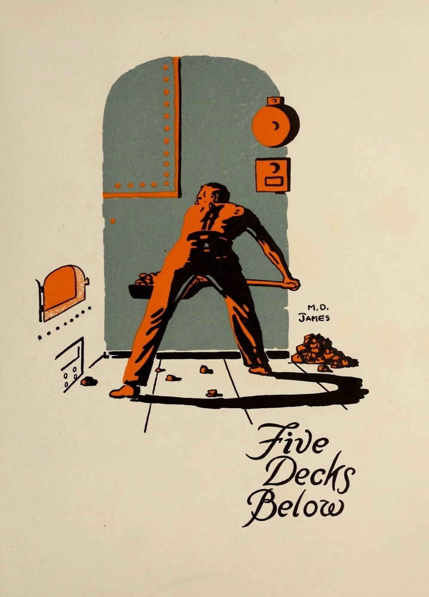 Lucky Bag 1919 Five decks below Canvas Art - MD James (24 x 36)
