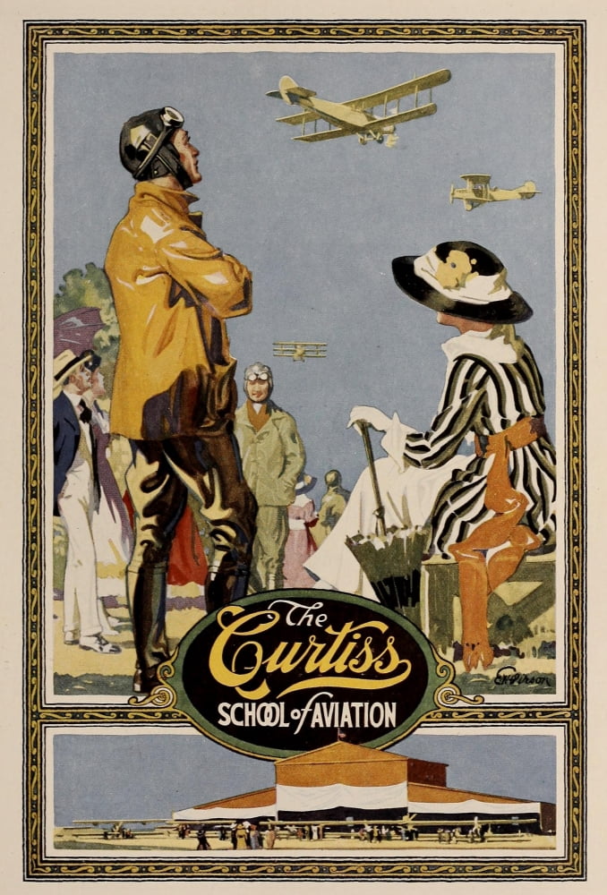 Lucky Bag 1919 The Curtiss School of Aviation Canvas Art - Unknown (24 x 36)