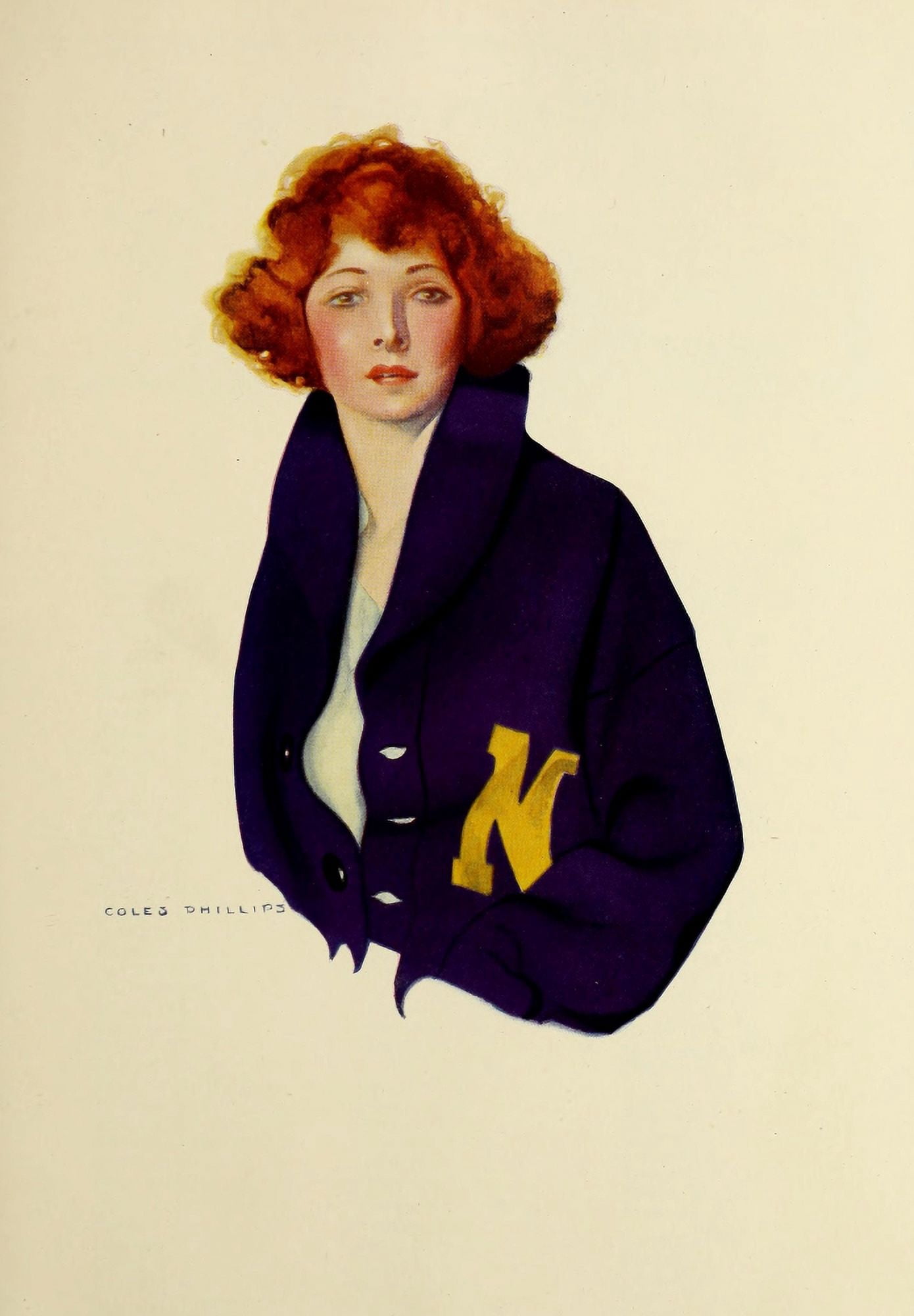 Lucky Bag 1922 College girl Canvas Art - Clarence Coles Phillips (18 x 24)