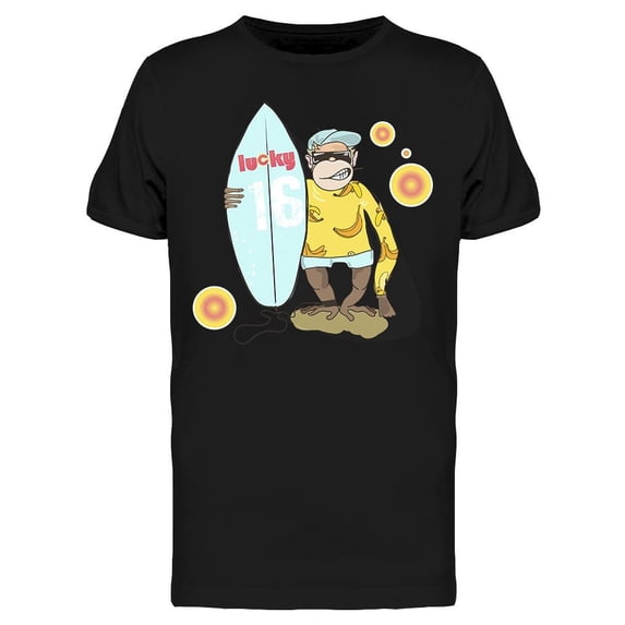 Lucky Banana Mocket Surfer T-Shirt Men -Image by Shutterstock, Male Large