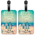 thumbnail image 1 of Lucky Beach - Luggage ID Tags / Suitcase Identification Cards - Set of 2, 1 of 5