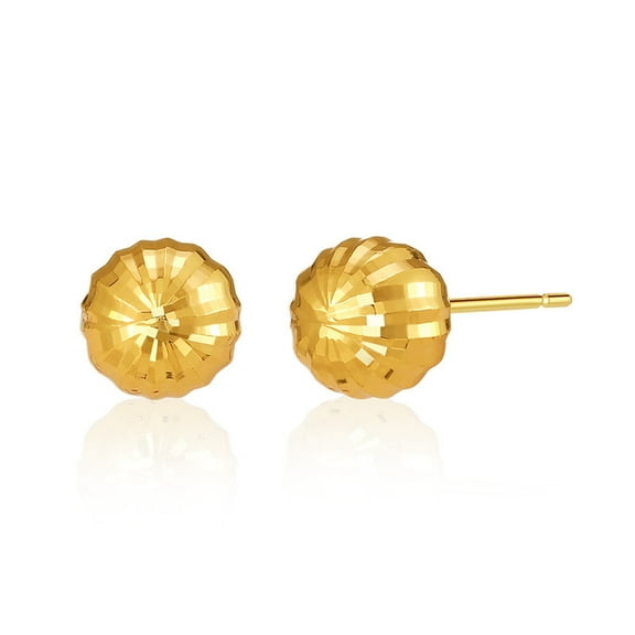 Lucky Beads Gold Bean-Shaped Stud Earrings Brushed Small Exquisite Ball Simple Ear-Caring Removal-Free Before Sleep