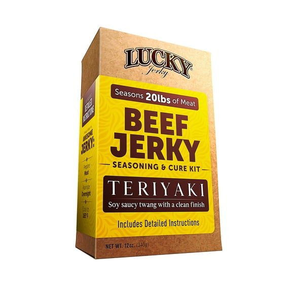 Lucky Beef Jerky Seasoning Kit – Teriyaki - DIY Seasonings for 20 lbs of Meat