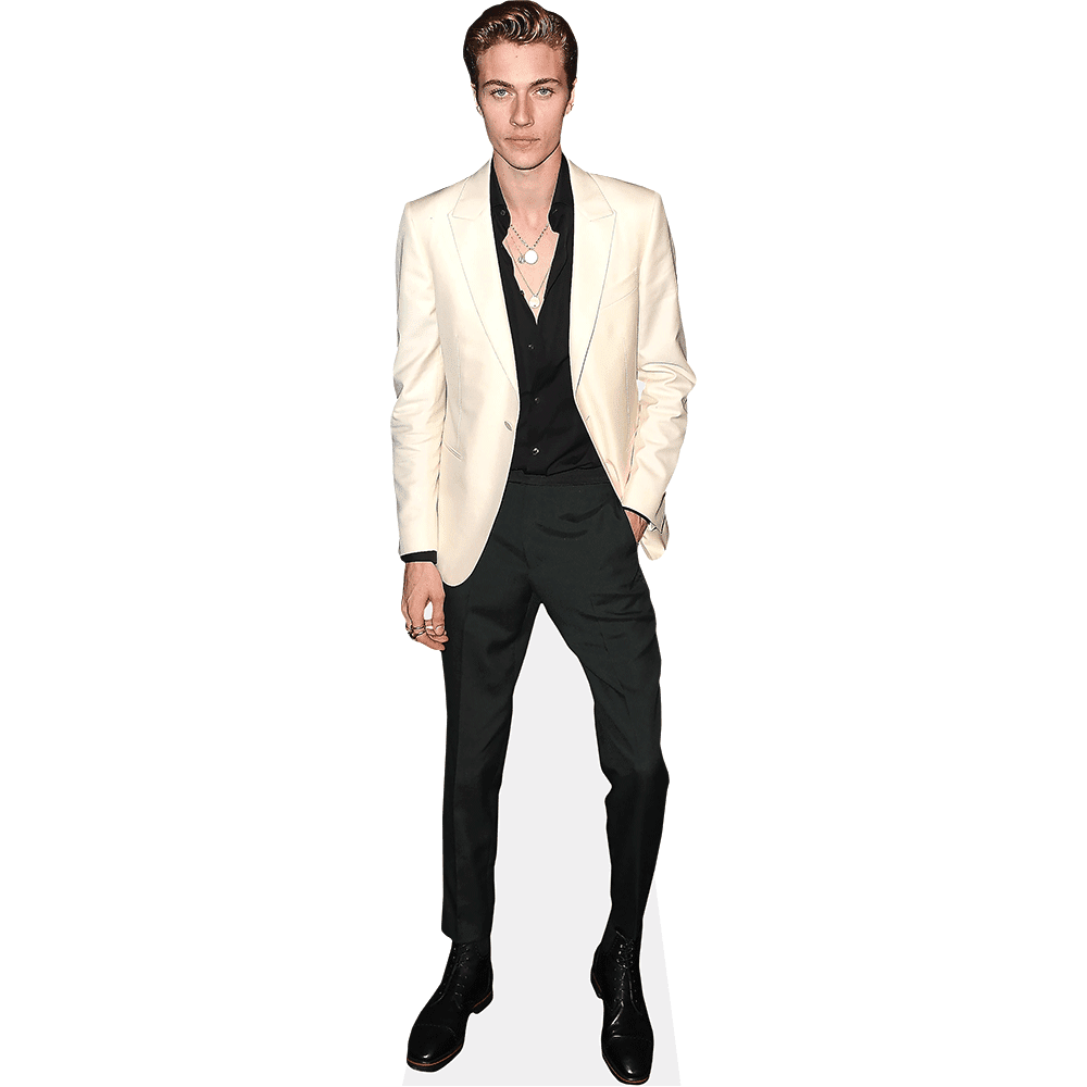 J Y Park Pappaufsteller - Lebensgroße Cardboard Figur In White Blazer