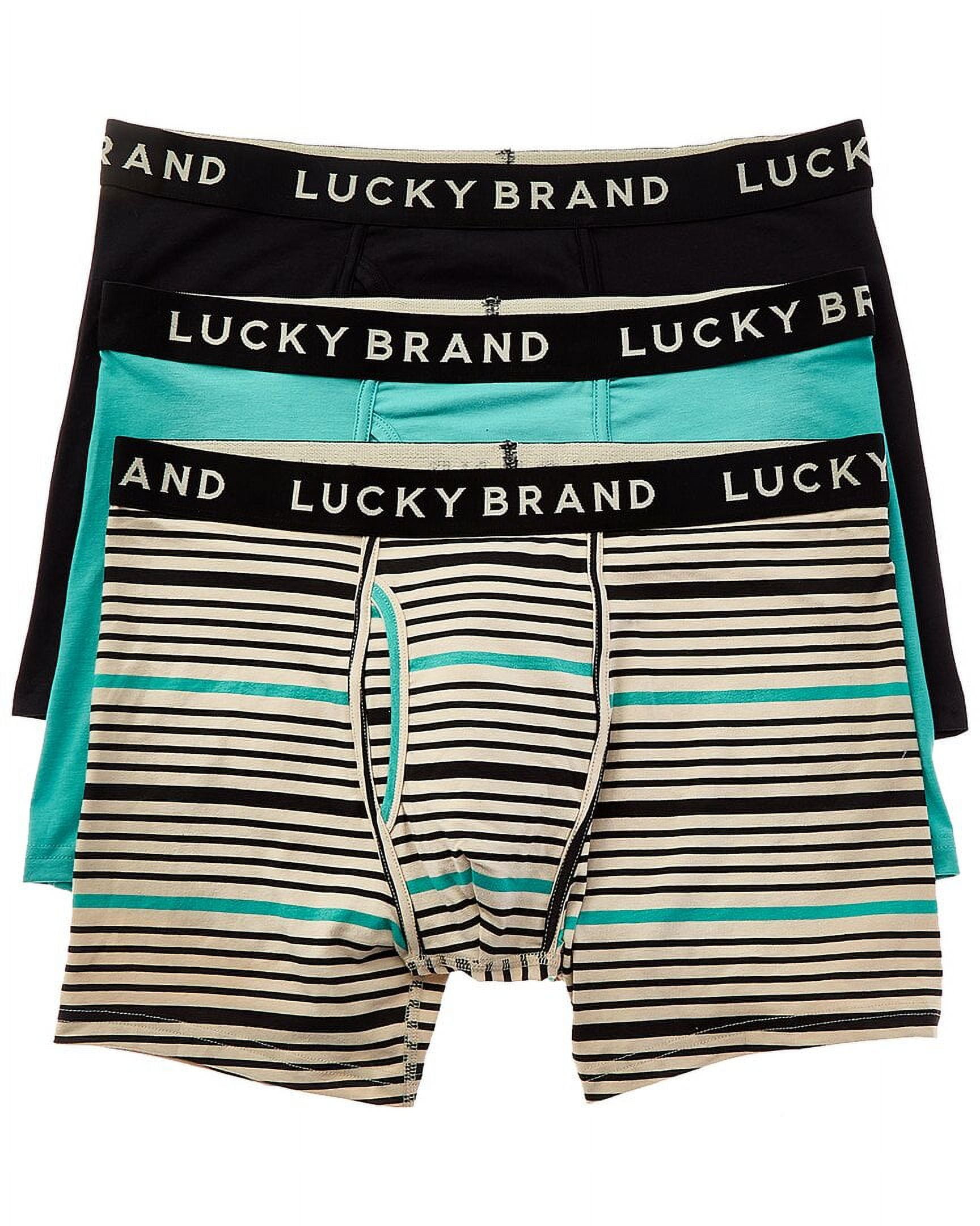 Lucky Brand 3pk Stretch Boxer Briefs, S 
