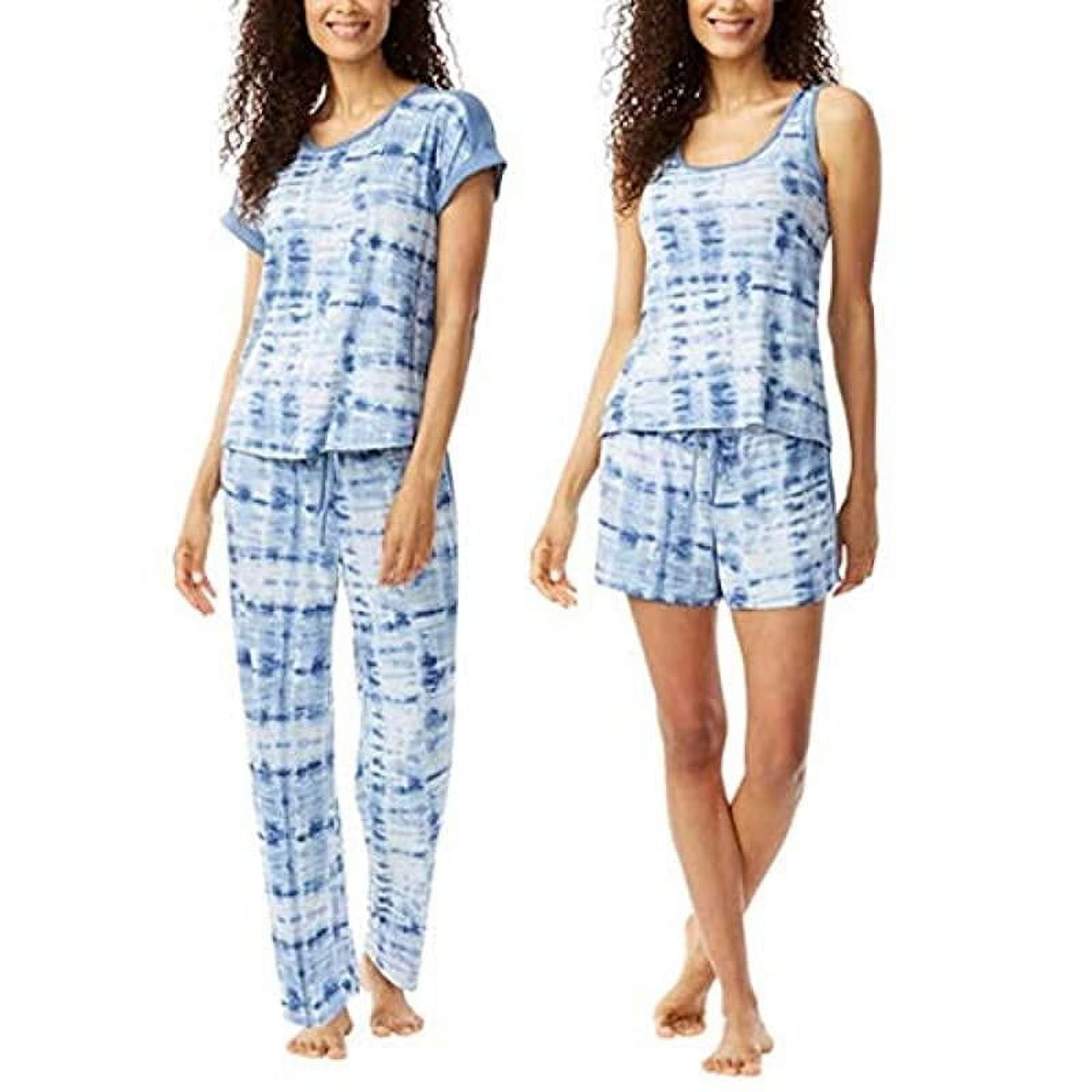 Lucky Brand Women's 4-Piece Pajama Set - Sleep Shirt, Tank, Pants & Shorts