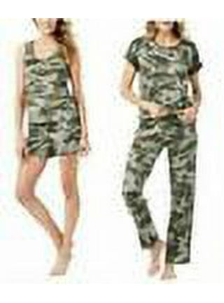 Lucky Brand Pajama Set Women's Size M 4 Piece Set T Tank Short Pant Blue  1457525 