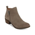 thumbnail image 1 of LUCKY BRAND Womens Brown Back Pull-Tab Padded Basel Round Toe Stacked Heel Leather Booties 11 M, 1 of 8