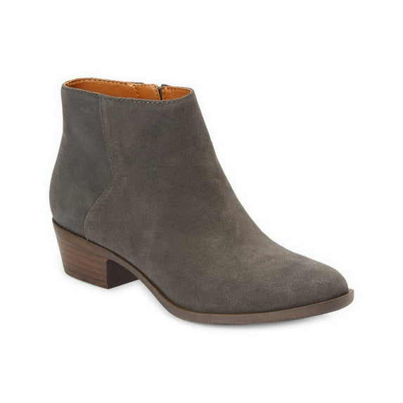 Lucky Brand Bhadie Periscope Block Heel Pointed Toe Low Cut Suede Booties (8.5, PERISCOPE)