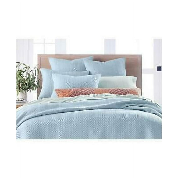 Lucky Brand Blue Baja Cotton Full / Queen Quilted Coverlet