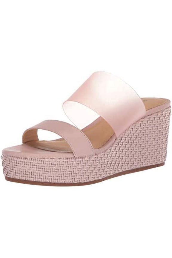 Brindia Adobe Rose Strappy Slip On Platform Wedge Fashion Sandals (Adobe Rose, 11)