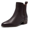 thumbnail image 1 of Lucky Brand Brown Pointed Toe Chocolate Chelsea Pull On Leather Casual Booties (Chocolate, 7), 1 of 6
