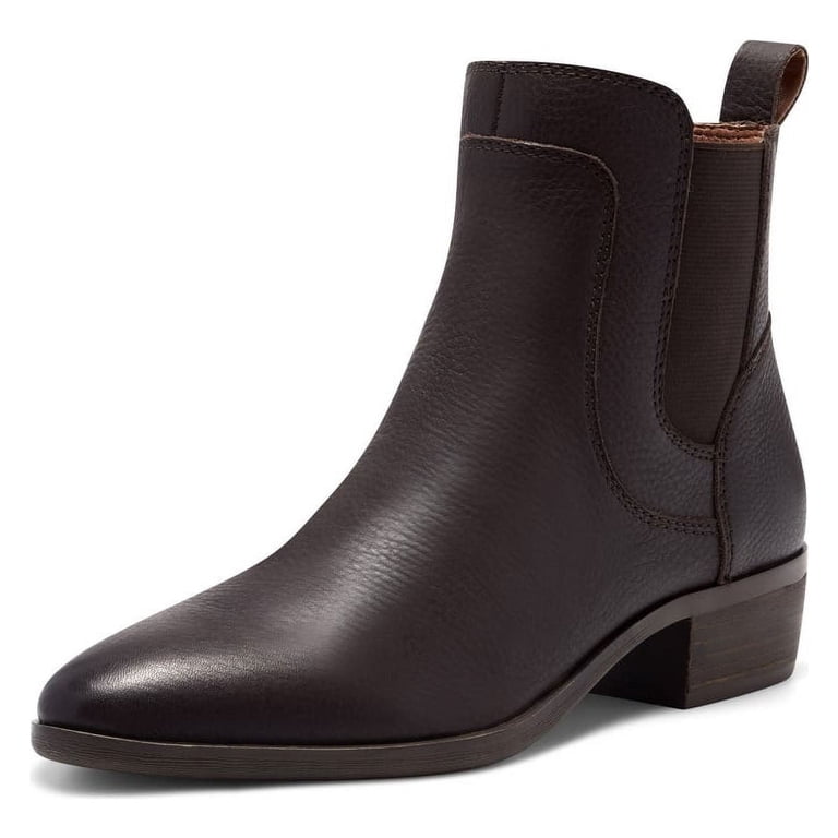 Lucky Brand Brown Pointed Toe Chocolate Chelsea Pull On  Lucky Brand Leather Ankle Boots 7.5 Brown Chelsea Booties Low Heel Casual main image 0